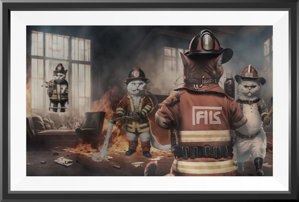 Firefighter cats